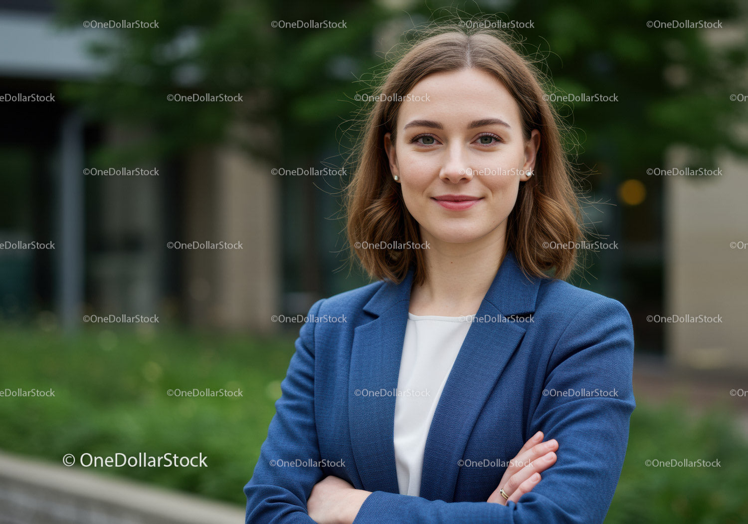 Pewna siebie młoda kobieta stojąca na zewnątrz w środowisku miejskim