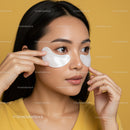 Young Woman Applying Under Eye Masks for Skin Rejuvenation