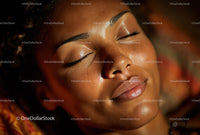 Close-Up of Smiling Woman with Glowing Skin in Natural Light