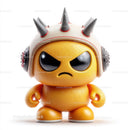 Futuristic Toy Robot with Large Eyes and Bunny Ears for Kids