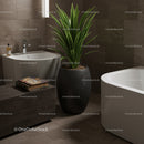 Stylish Modern Bathroom with Green Indoor Plant and Contemporary Decor