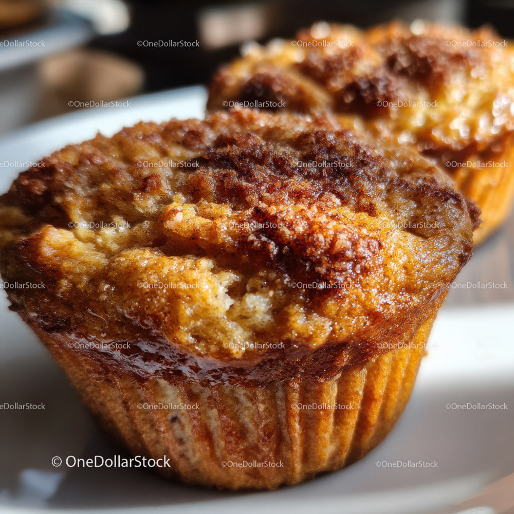 Muffinka z cynamonem i cukrem w chrupiącym cieście