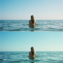 Before and after Holiday Postcard LUT Pack effect