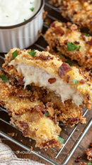 Crispy Fried Chicken Fillet with Melty Cheese and Bacon Bits