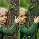 Before and after Nature LUT Pack effect