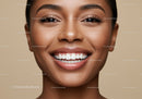 Closeup of smiling woman with radiant natural skin