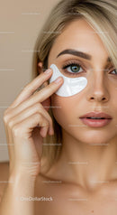 Close Up of Woman Applying Under Eye Cream for Skin Rejuvenation