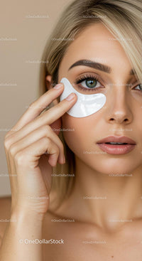 Close Up of Woman Applying Under Eye Cream for Skin Rejuvenation