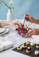 Fresh Summer Berry Fruit Salad in Glass Bowl with Mixed Berries