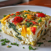 Colorful Vegetable Frittata with Peppers and Fresh Herbs