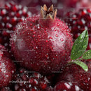 Close-up of Juicy Ripe Pomegranate with Water Droplets