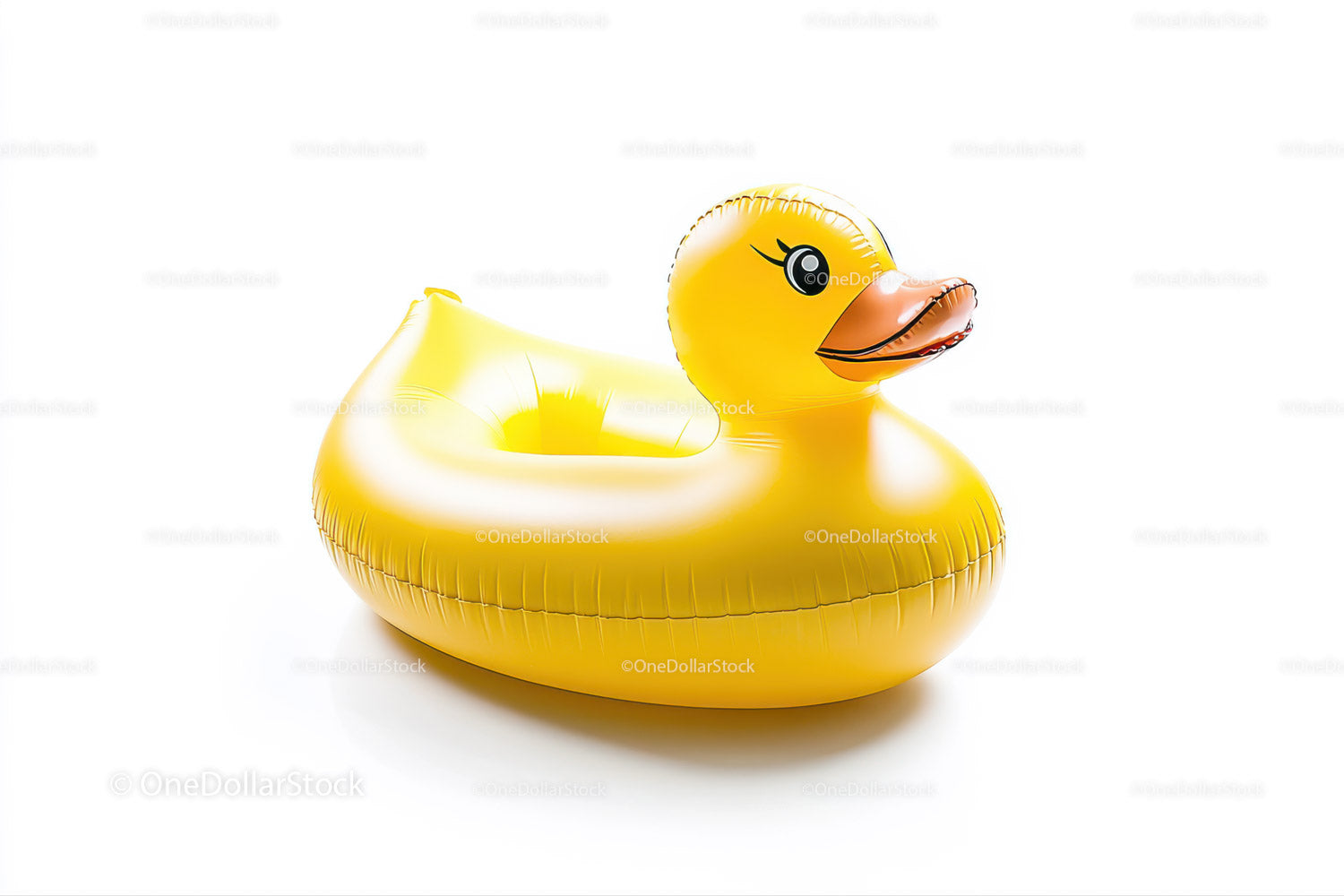 Yellow Rubber Duck in Floating Pool Toy for Summer Fun