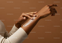 Close-Up of Woman Applying Lotion to Hand for Skin Moisturization