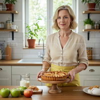 Delicious Homemade Apple Pie in a Cozy Kitchen Setting