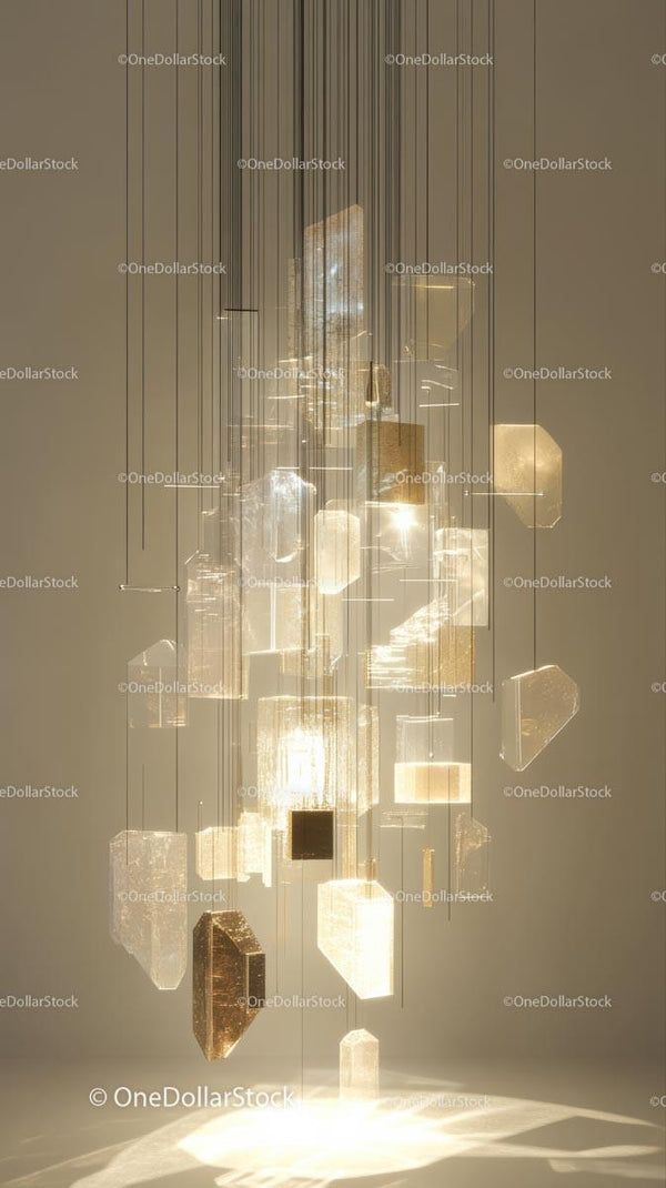 Elegancki Nowoczesny Szklany Żyrandol z Lampami Wiszącymi do Luksusowych Wnętrz