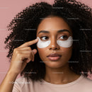 Young Woman Applying Under Eye Patches for Skincare Routine