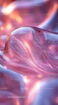 Vibrant Abstract Flowing Silk with Light Particles in Futuristic Style