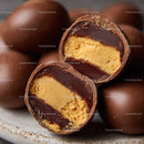 Chocolate Truffles with Chocolate and Vanilla Filling