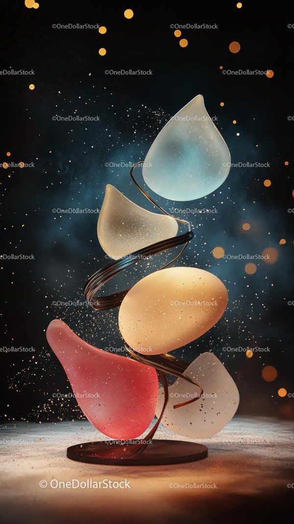 Colorful Glass Lamps with Vibrant Ambient Lighting