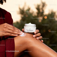 Applying Luxe Radiance Moisturizer on Smooth Skin