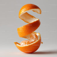 Fresh Orange Peel and Juicy Citrus Fruit Slice