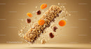 Crunchy Granola Bar with Nuts and Dried Apricots