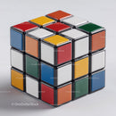 Colorful Rubik's Cube with Vibrant Red, Blue, Green, Yellow, and White Colors