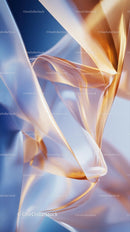 Abstract Metallic Flowing Shapes with Vibrant Colors