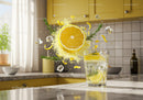 Refreshing lemon and rosemary infused sparkling water