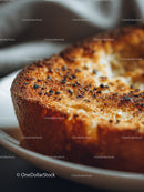 Close-up of Toasted Bread Slice with Crisp Crust
