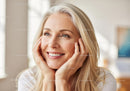 Happy Blonde Woman Smiling Close-up Portrait with Natural Lighting