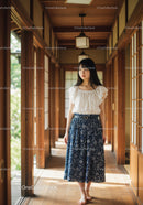 Elegant Woman Walking Inside Traditional Japanese Wooden House
