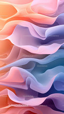 Abstract Fluid Wavy Shapes in Soft Gradient Pastel Colors for Modern Design