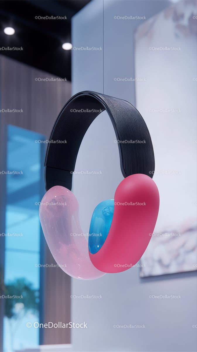 Stylish Wireless Headphones with Pink and Blue Accents for Modern Use