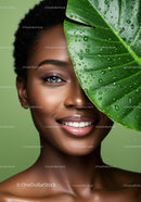Portrait of a Beautiful Woman with Bright Eye and Smiling Face