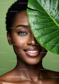 Portrait of a Beautiful Woman with Bright Eye and Smiling Face