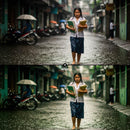 Before and after Human Stories Lightroom preset edit