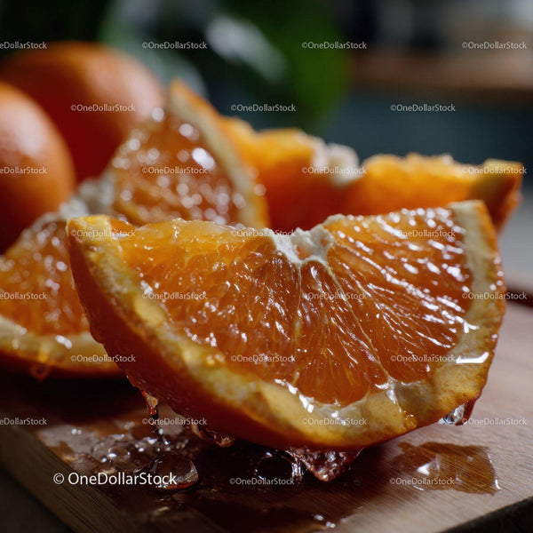 Fresh Juicy Orange Slices with Vibrant Color and Natural Texture