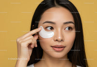 Young Woman Applying Under Eye Patches for Skincare Routine
