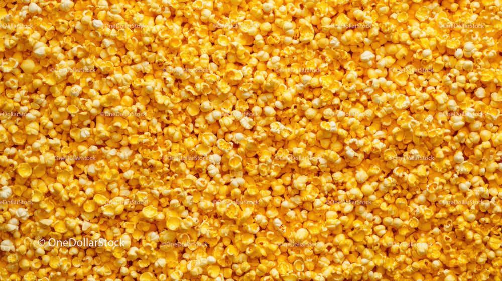 Close-up of Delicious Yellow Popcorn for Delicious Snack or Movie Night