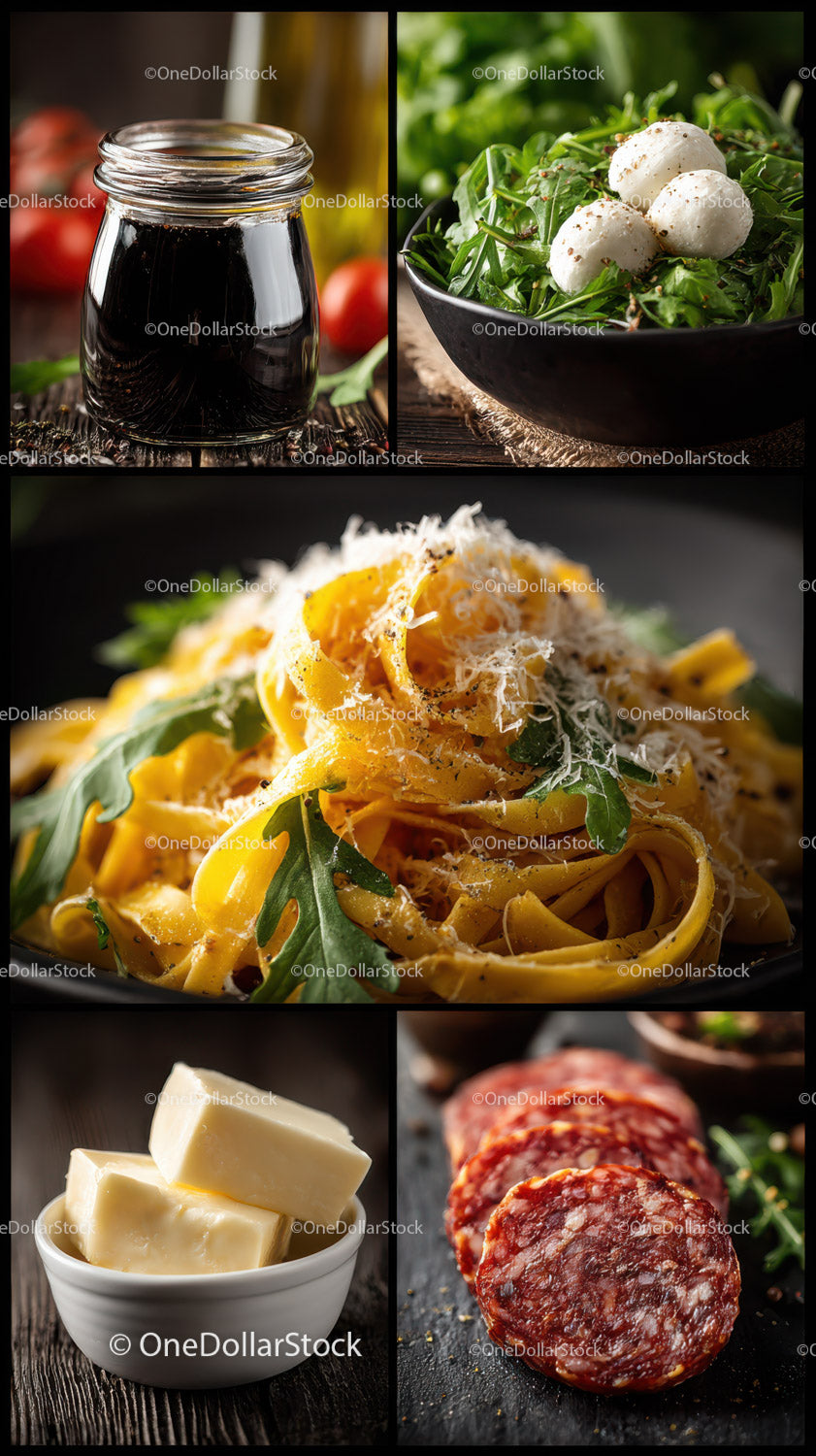 Fresh Mozzarella, Balsamic Vinegar, Pasta, Salami and Cheese Collection