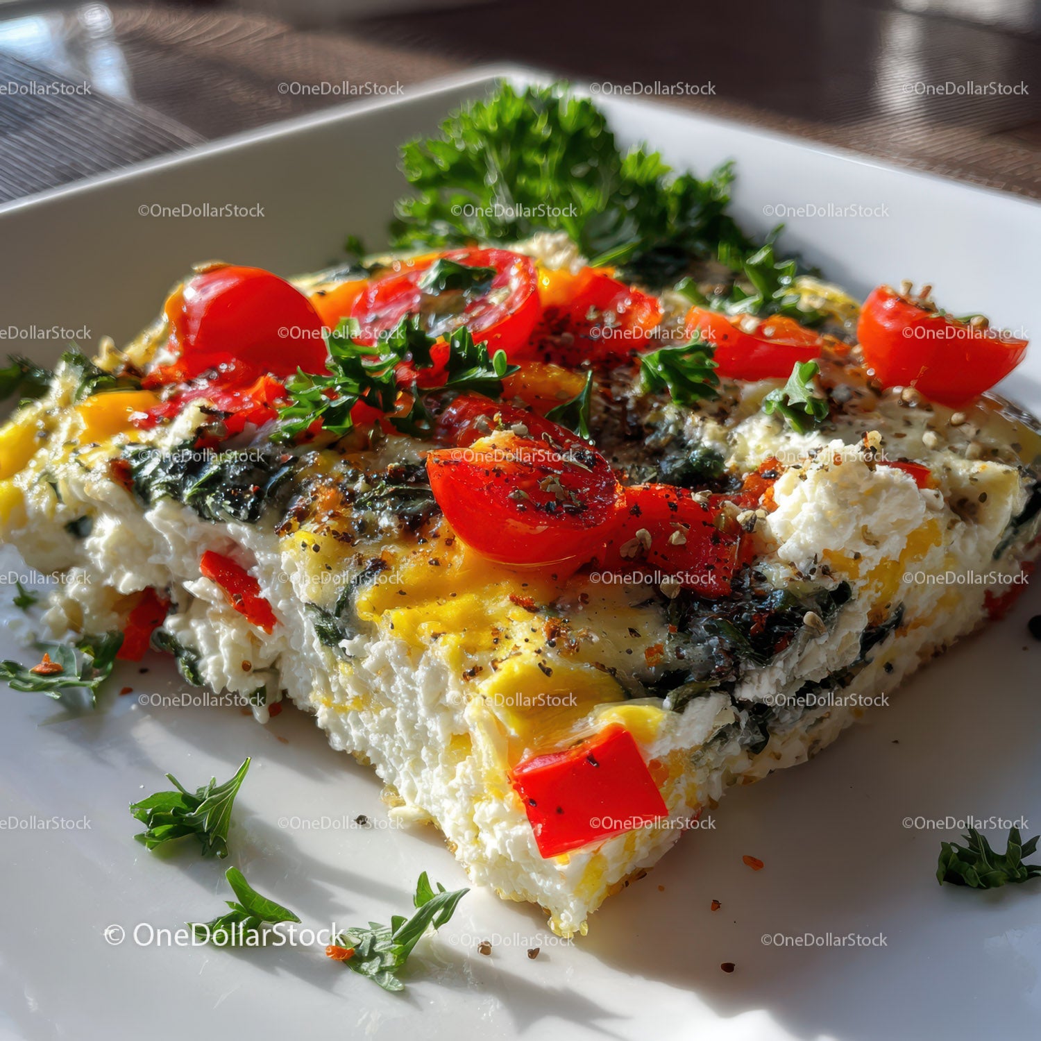 Colorful Vegetable Frittata with Bell Peppers and Herbs