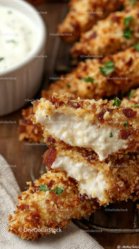 Crispy Filled Chicken Tenders with Bacon and Cheese