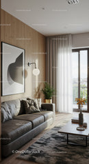 Cozy modern living room with natural light and plants