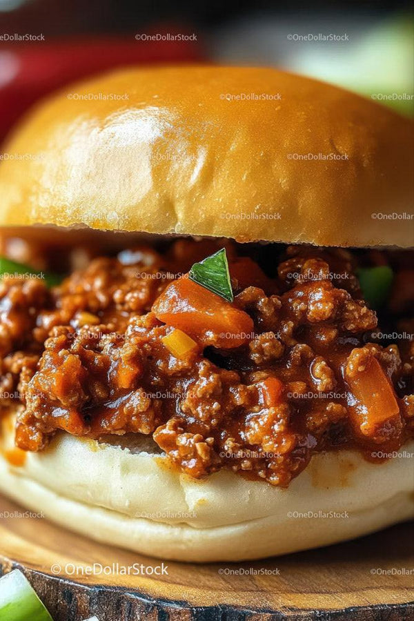 Soczysty Burger z Mielonej Wołowiny z Serem i Świeżymi Dodatkami