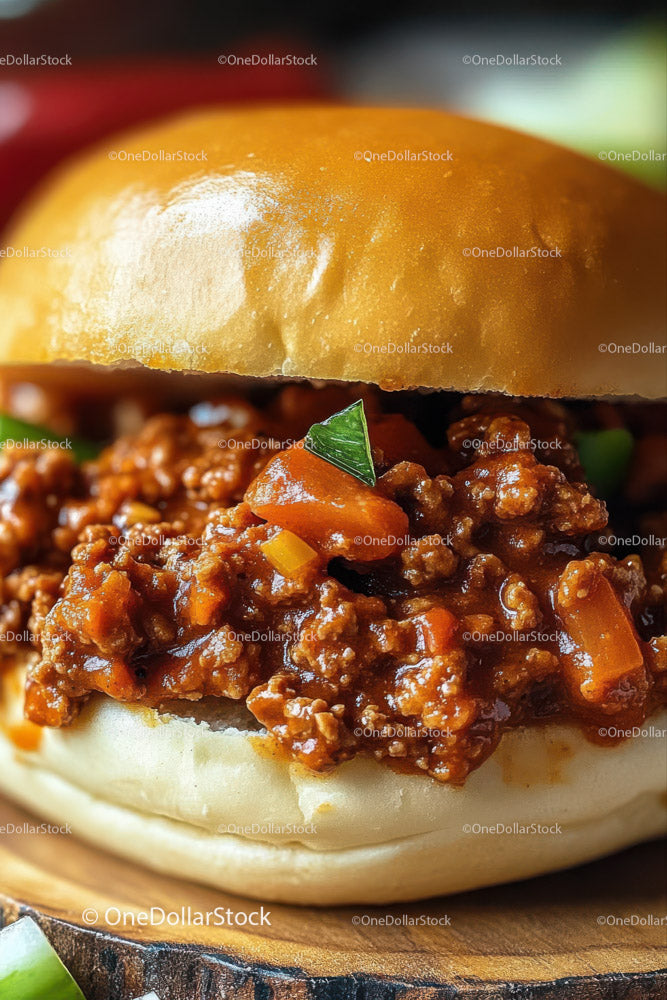 Soczysty burger z mielonej wołowiny z serem i świeżymi dodatkami