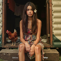 Before and after Earth Tones Lightroom preset edit
