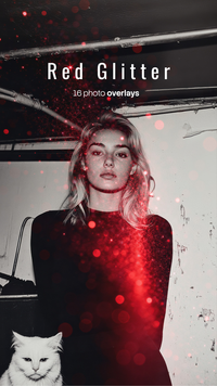 Red Glitter Photo Overlays preview