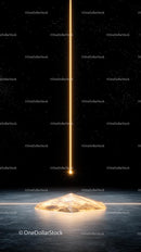 Futuristic Space Energy Beam Illumination Scene