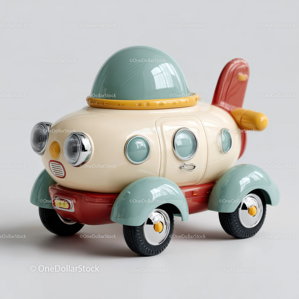 Colorful Vintage Toy Car for Kids Playful Interior Decor